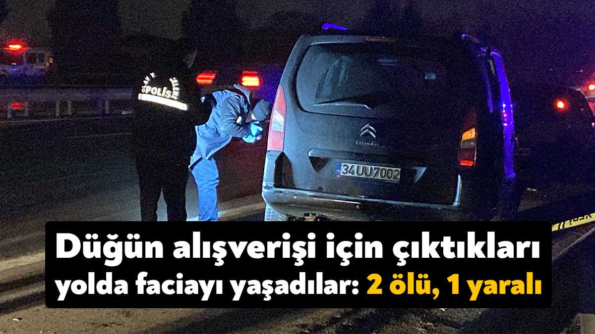 Kocaeli Kartepe ilçesi TEM Otoyolu’nda sürücüsünün patlayan lastiğini değiştirmek için