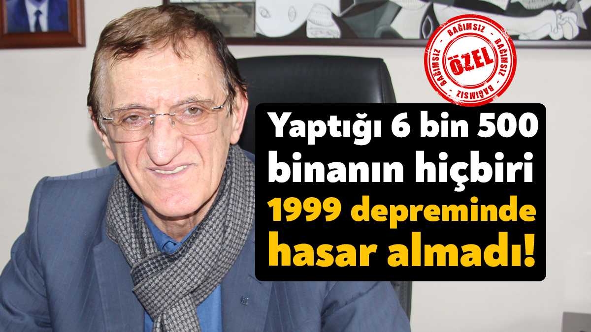 Kocaeli İnşaat Mühendisleri Odası Kurucu Başkanı Keramettin Gençtürk, 1999 depreminin