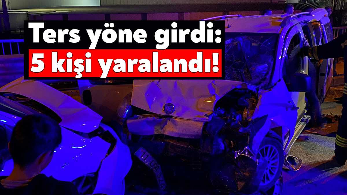 Kocaeli’nin Dilovası ilçesinde ters yöne giren araç, karşıdan gelen araçla