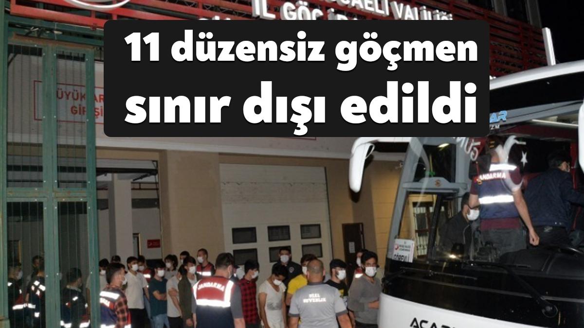 Kocaeli Valiliği, 11 düzensiz göçmenin sınır dışı edildiğini duyurdu.