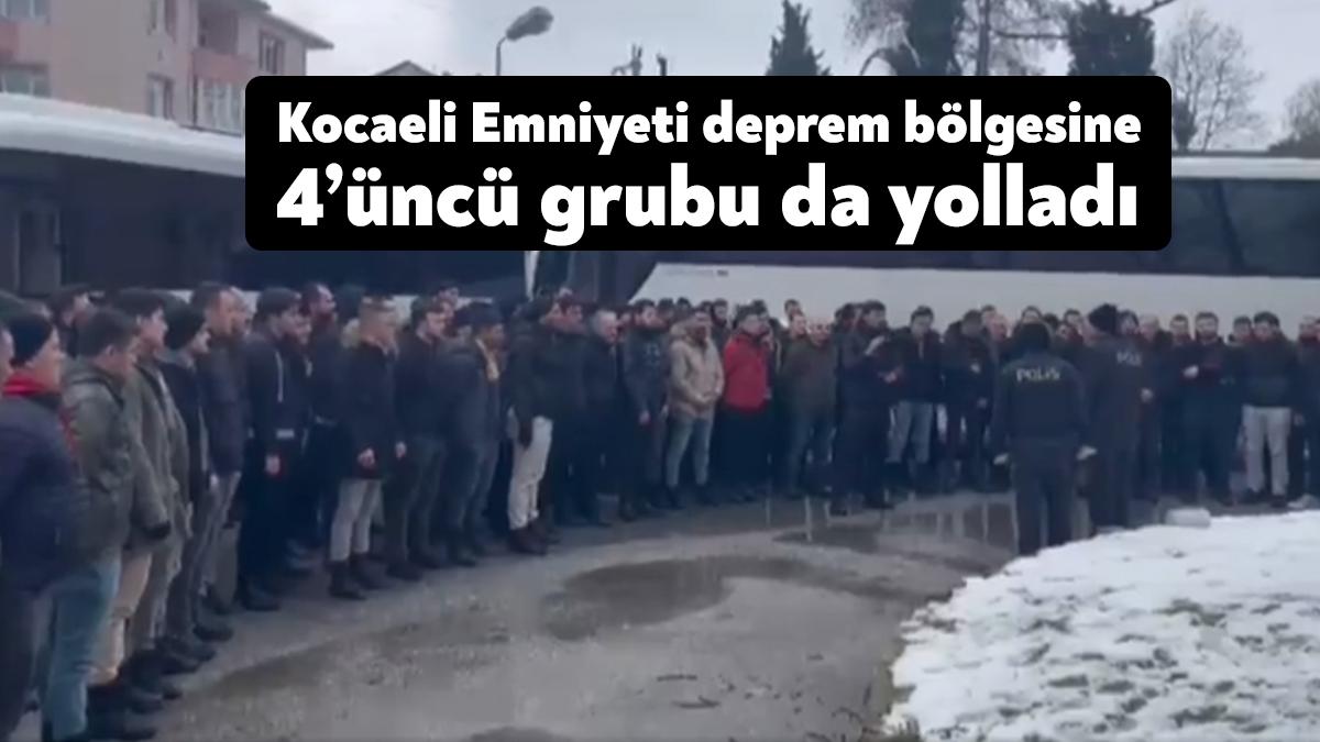 Kocaeli İl Emniyet Müdürlüğü, deprem bölgesindeki çalışmalara destek olmak amacıyla