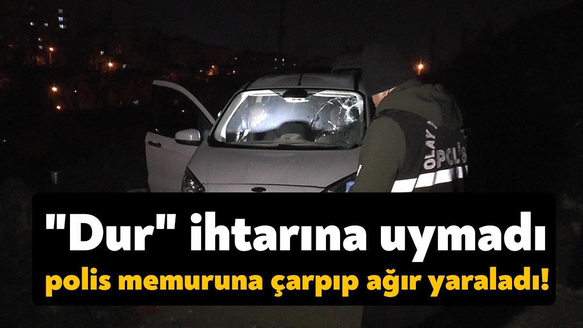 Kocaeli’nin Çayırova ilçesinde gerçekleştirilen trafik uygulamasında polisin "Dur" ihtarına uymayan