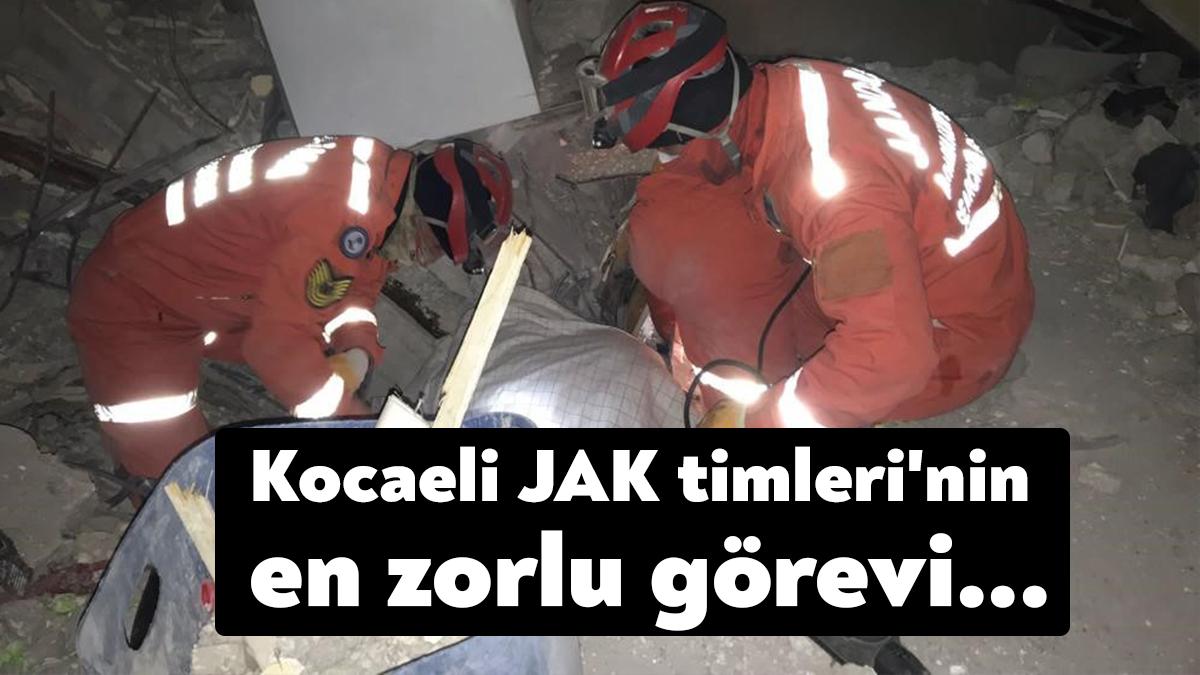 Kahramanmaraş merkezli asrın felaketinin ardından Kocaeli'den bölgeye giden JAK timleri