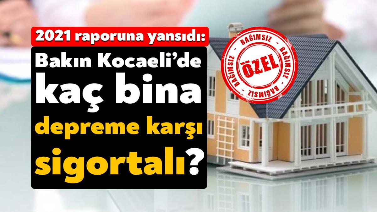 2021 yılında hazırlanan İRAP raporu verilerine göre Kocaeli’de zorunlu deprem