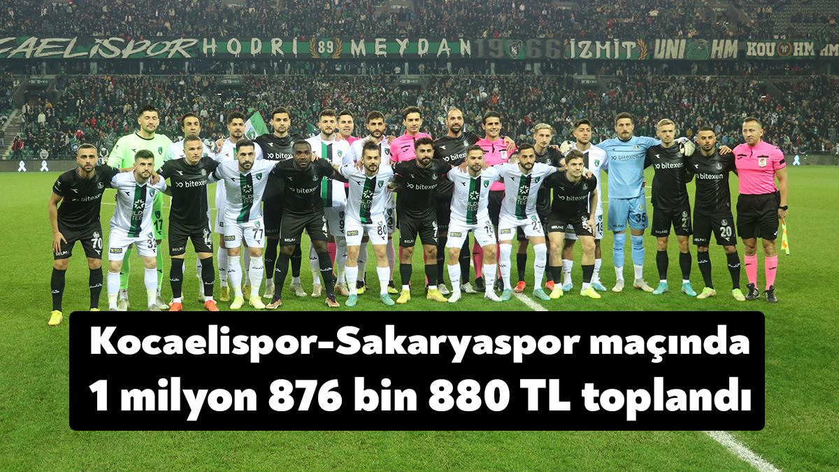 Depremzedelere yardım için oynanan Kocaelispor - Sakaryaspor maçından 1 milyon