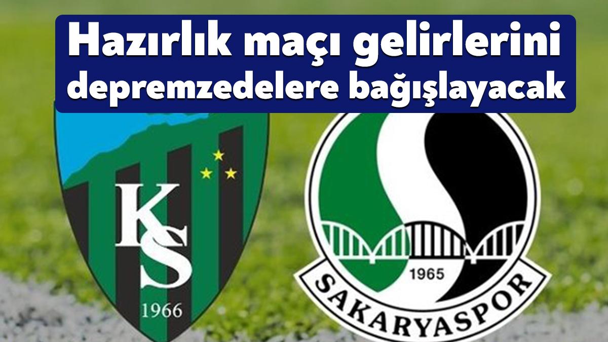 Sakaryaspor ile Kocaelispor meydana gelen deprem felaketi için hazırlık maçı