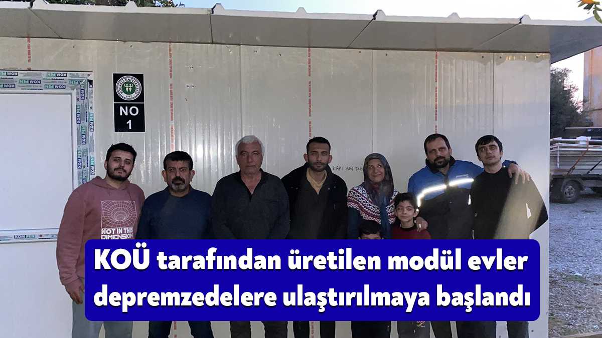 Kocaeli Üniversitesi Umuttepe Yerleşkesi atölyelerinde, deprem bölgesine yönelik tasarlanan modüler