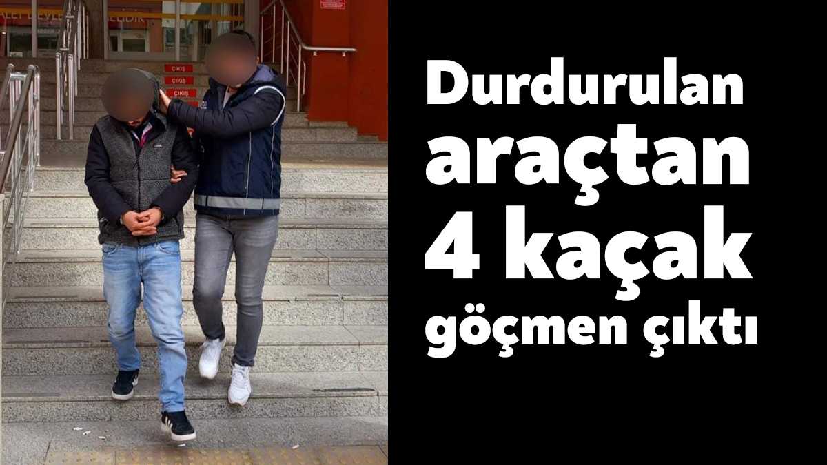 Kocaeli’nin İzmit ilçesi TEM Otoyolu’nda polis ekipleri tarafından durdurulan bir