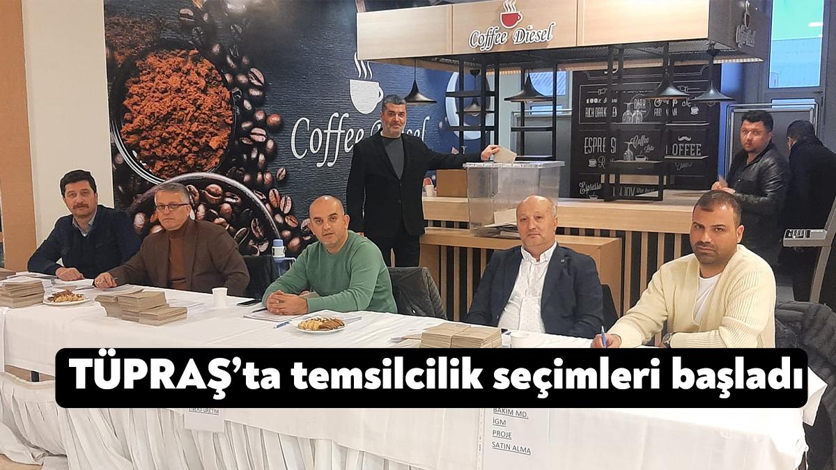 TÜPRAŞ’ta 6 temsilcinin seçilmesi için sandık kuruldu. Gece vardiyası için