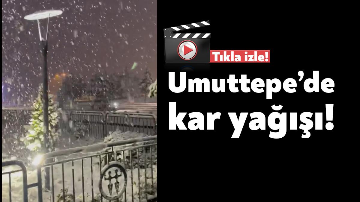 Umuttepe’de dün başlayan kar yağışı bugün sabah saatlerine kadar etkisini