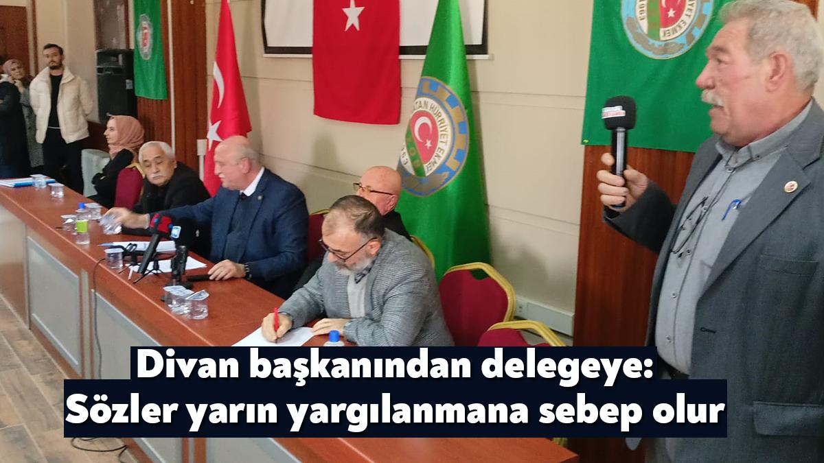 İzmit Ziraat Odası Genel Kurulu’nda oda delegesi Mecidiyeköy Muhtarı Fahrettin