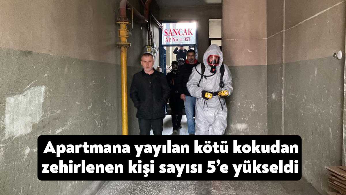 Kocaeli’de evde yayılan kötü koku sebebiyle zehirlenen kişi sayısı 5’e