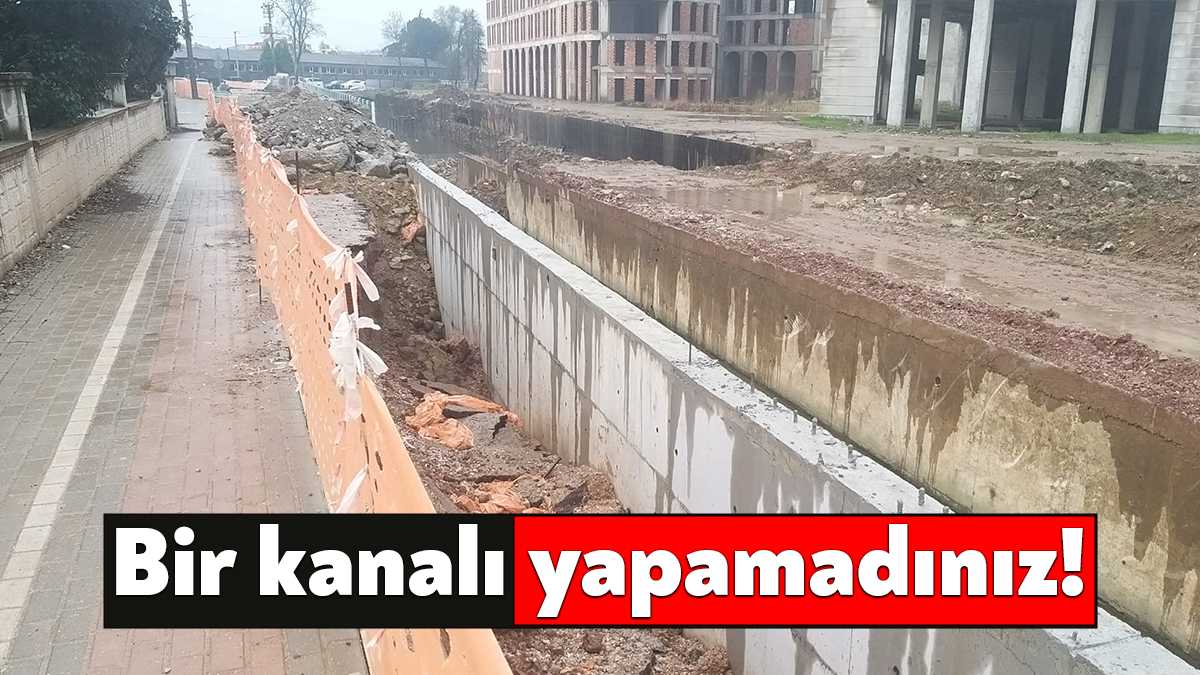 Kartepe Gülümser Sokak’ta kanal genişletme çalışmasında zamanlamanın yanlış yapılması nedeniyle