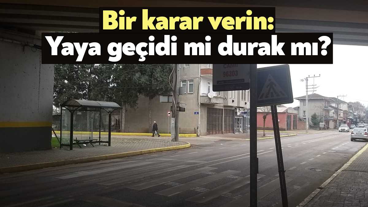 Kartepe Sabancı Caddesi Beşevler Camii Durağı’nda yaya geçidi yürüyüş çizgisi