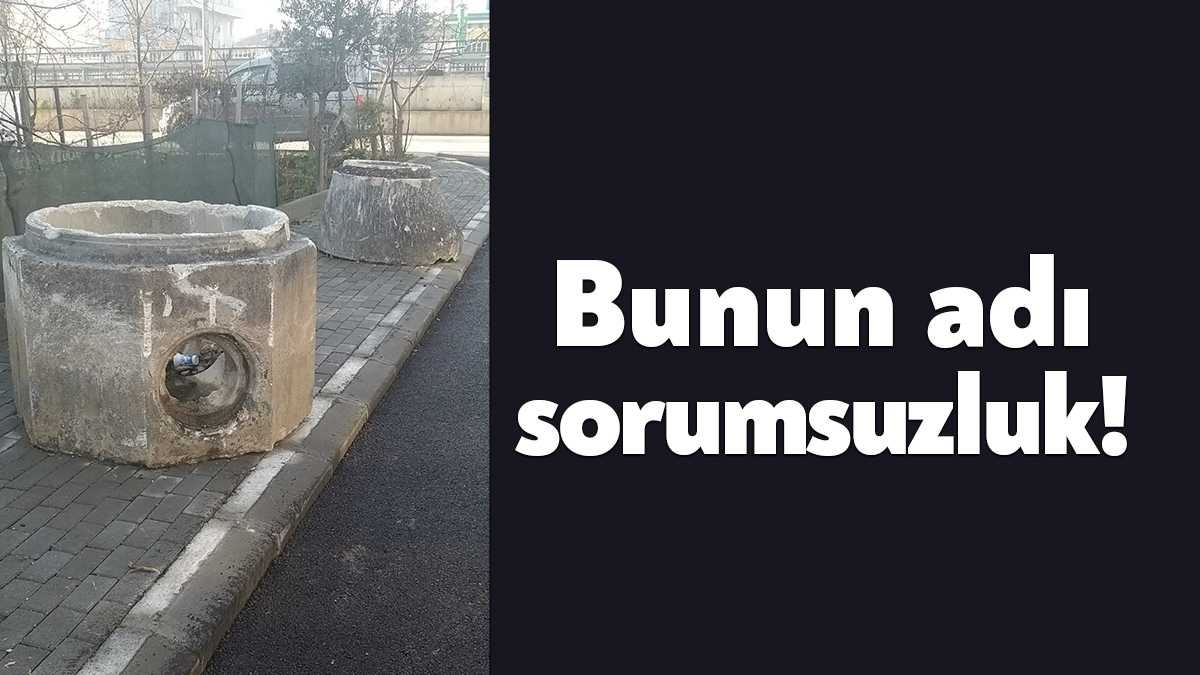 Kocaeli Kartepe’de sokak kaldırımlarında alt yapı malzemeleri aylardır öylece bekliyor.