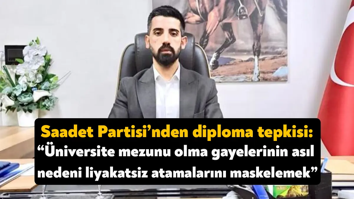 Saadet Partisi Dilovası İlçe Başkanı Cuma Demirci yaptığı yazılı açıklamada,