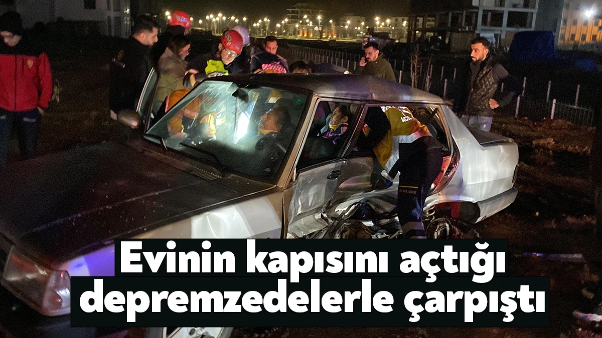 Kocaeli’de otomobil ile hafif ticari aracın çarpışması neticesinde meydana gelen