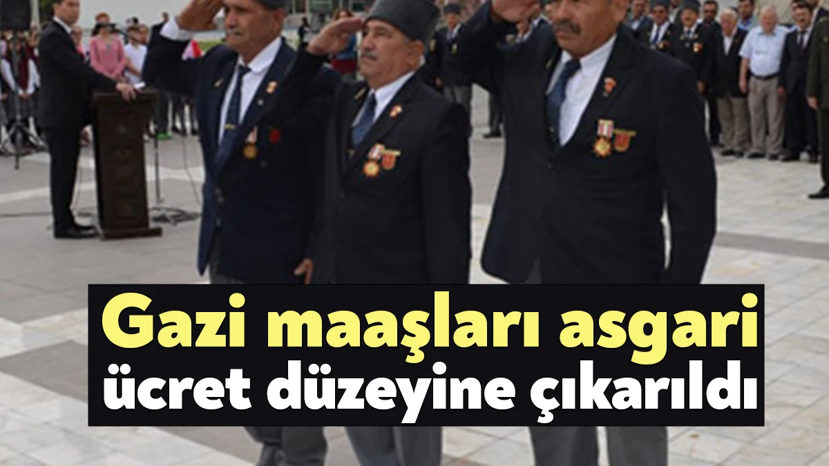 Emekli maaşlarından sonra gazi maaşlarına da zam yapıldı. Çalışma ve