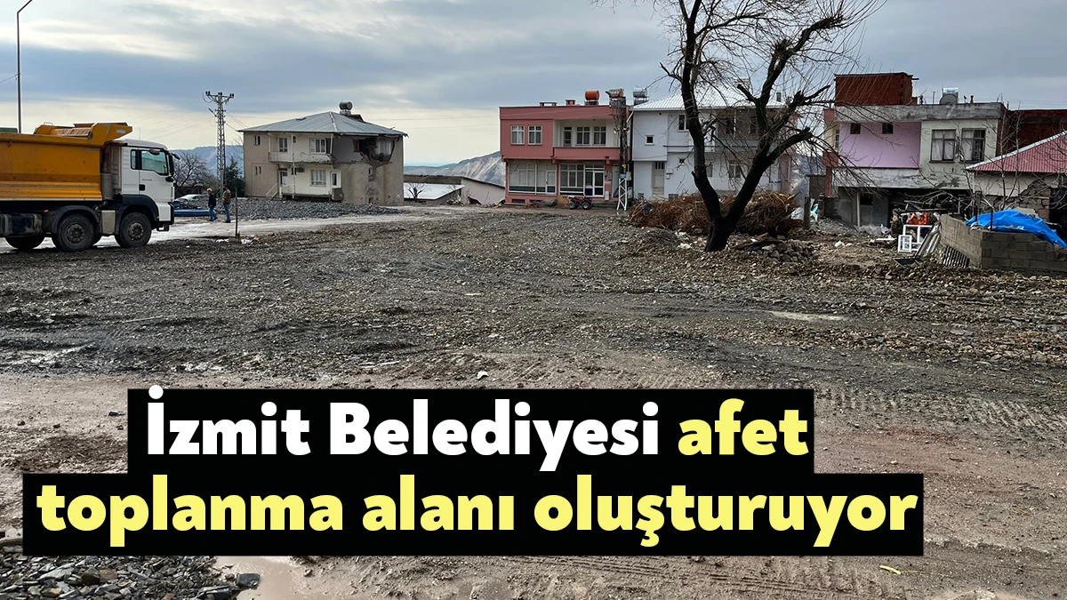İzmit Belediyesi, Adıyaman'ın Tut ilçesinde muhtemel tehlikelere karşı afet toplama