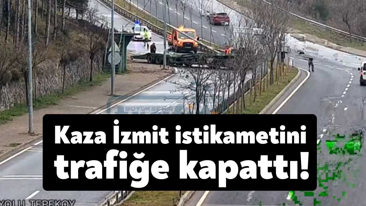 İzmit Tepeköy Mahallesi Kurtuluş Bulvarı’nda meydana gelen kaza nedeniyle İzmit