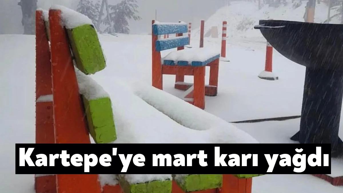 Mart aynın sonunda Kartepe beyeaz örtüyle kaplandı. Hava sıcaklığının ani