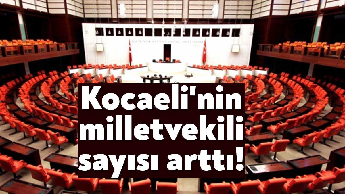 Kocaeli ve Sakarya’yı Meclis’te temsil eden vekil sayısı birer artarken