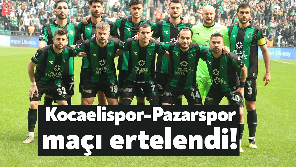 TFF 2. Lig ekibi Pazarspor’un hava muhalefetinden dolayı Kocaeli’ye gelememesi