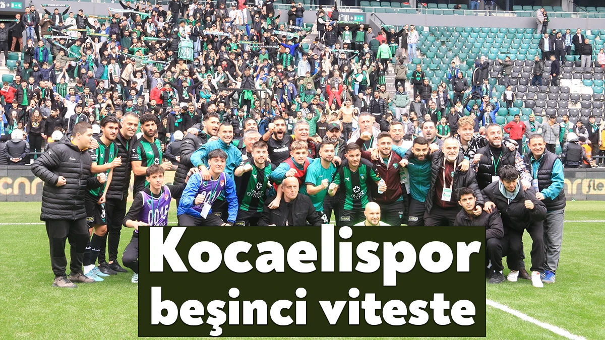 TFF 2. Lig’in zirvesinde bulunan Kocaelispor, galibiyet serisini 5 maça