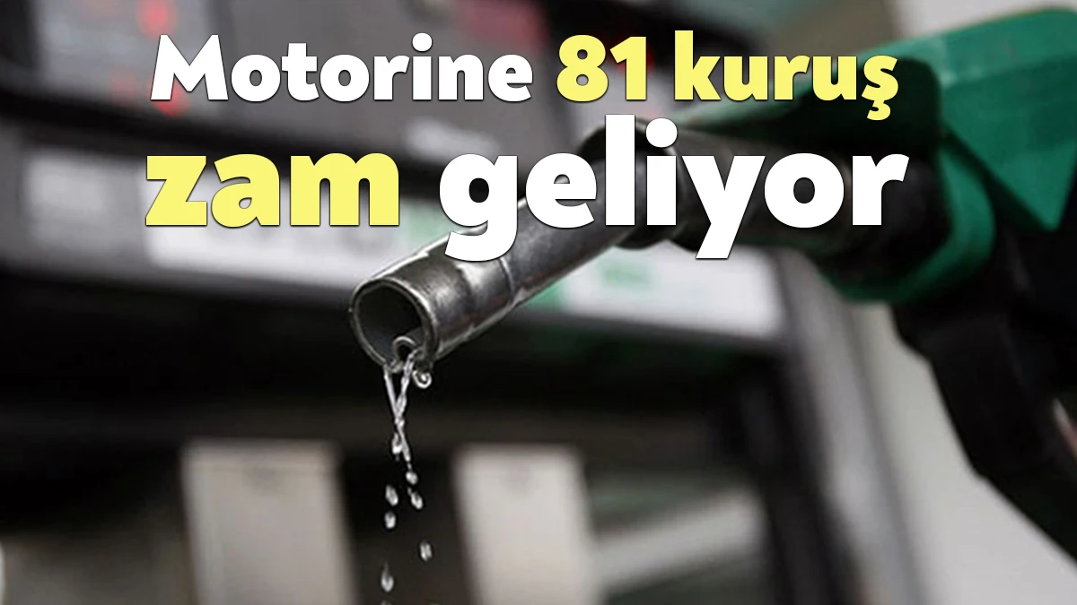 Motorinin litre fiyatına bu geceden itibaren geçerli olmak üzere 81