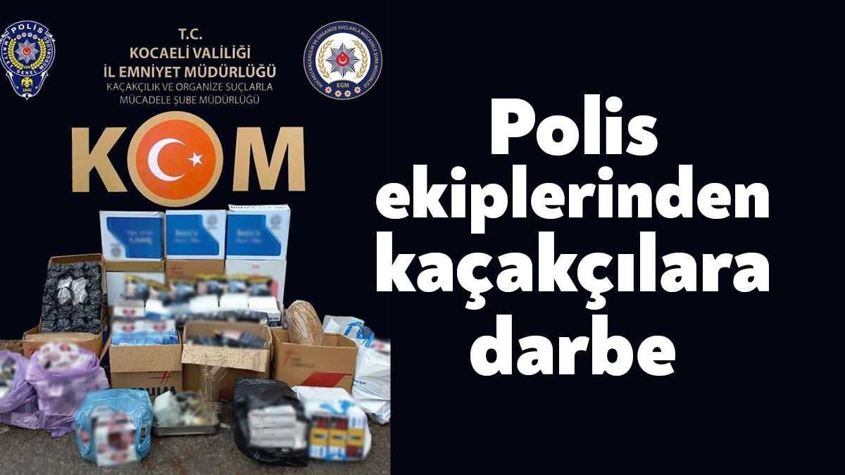Kocaeli’nin İzmit ve Derince ilçelerinde polis ekipleri tarafından iş yerleri