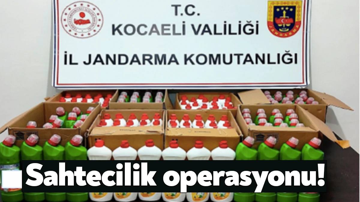 Kocaeli İl Jandarma Komutanlığınca; marka ve patent kanununa muhalefet ve