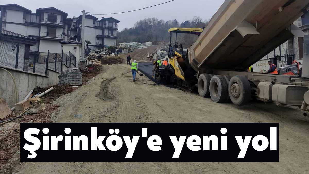 Büyükşehir tarafından Gölcük Şirinköy Mahallesinde yapılan yeni yol genişletildi, eğimi