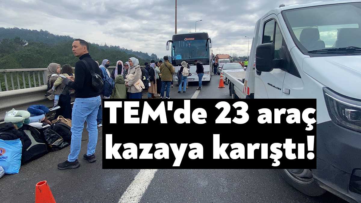TEM Otoyolu Kocaeli geçişinde 700 metre mesafede 7 ayrı kaza