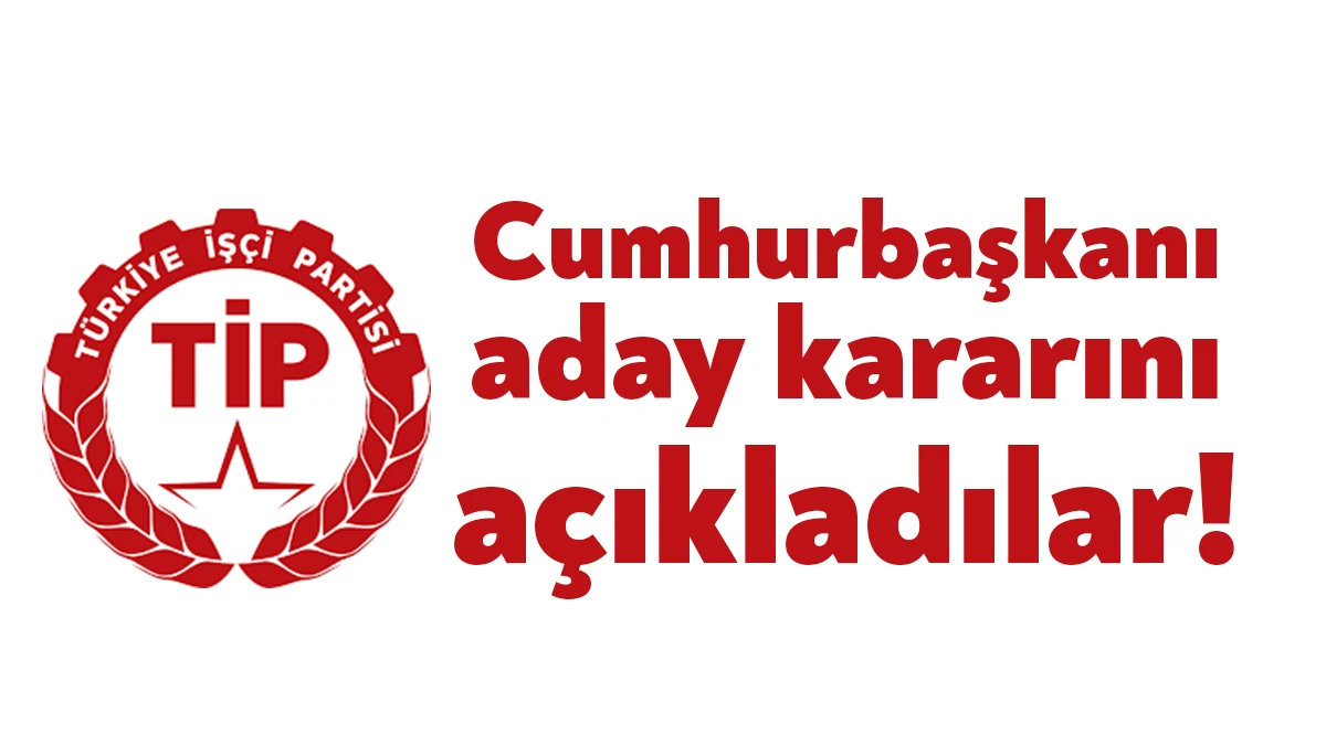 TİP, belirledikleri illerde seçimlere kendi amblemi ile girme, cumhurbaşkanlığı seçimlerinde