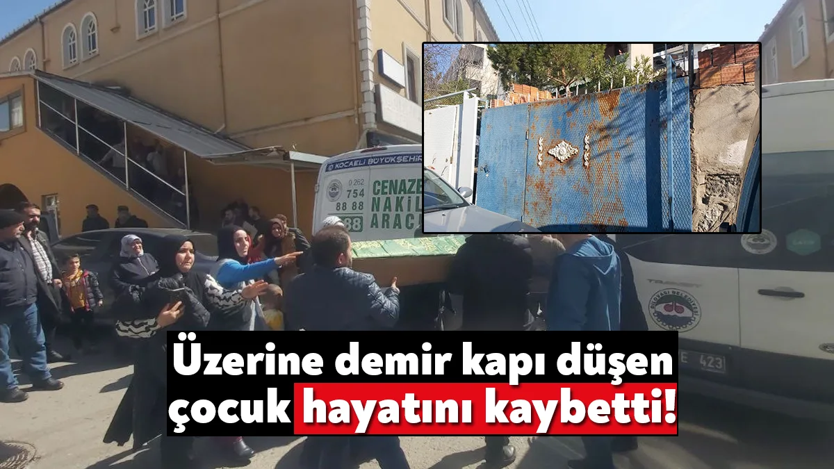 Kocaeli'nin Dilovası ilçesinde 3 yaşındaki çocuk, bina avlusuna çıkan demir