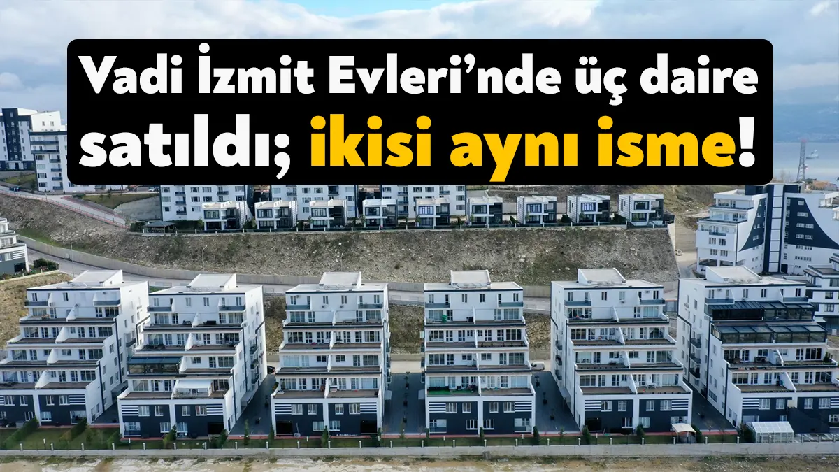 İzmit Belediyesi Vadi İzmit Evleri’nde bulunan 8 daire için ihaleye