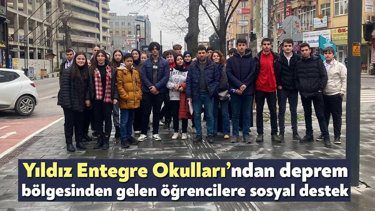 Kartepe’de bulunan Yıldız Entegre Okulları depremden zarar gören illerden gelen