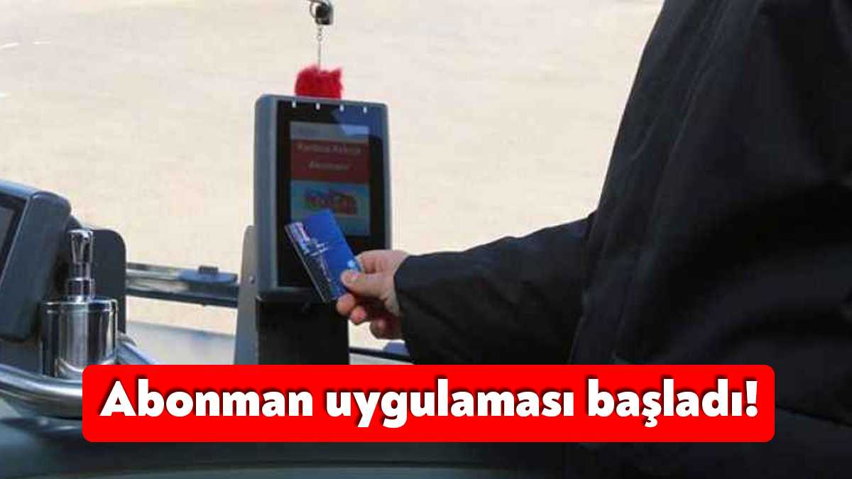 Büyükşehir Belediyesi’nin toplu taşımada “abonman indirimli kart” uygulaması bugün başlıyor.