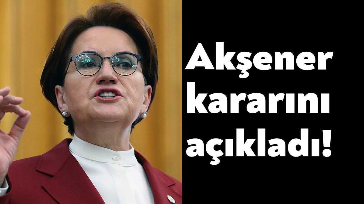 İYİ Parti Genel Başkanı Meral Akşener, iki başkanın cumhurbaşkanı yardımcılığı