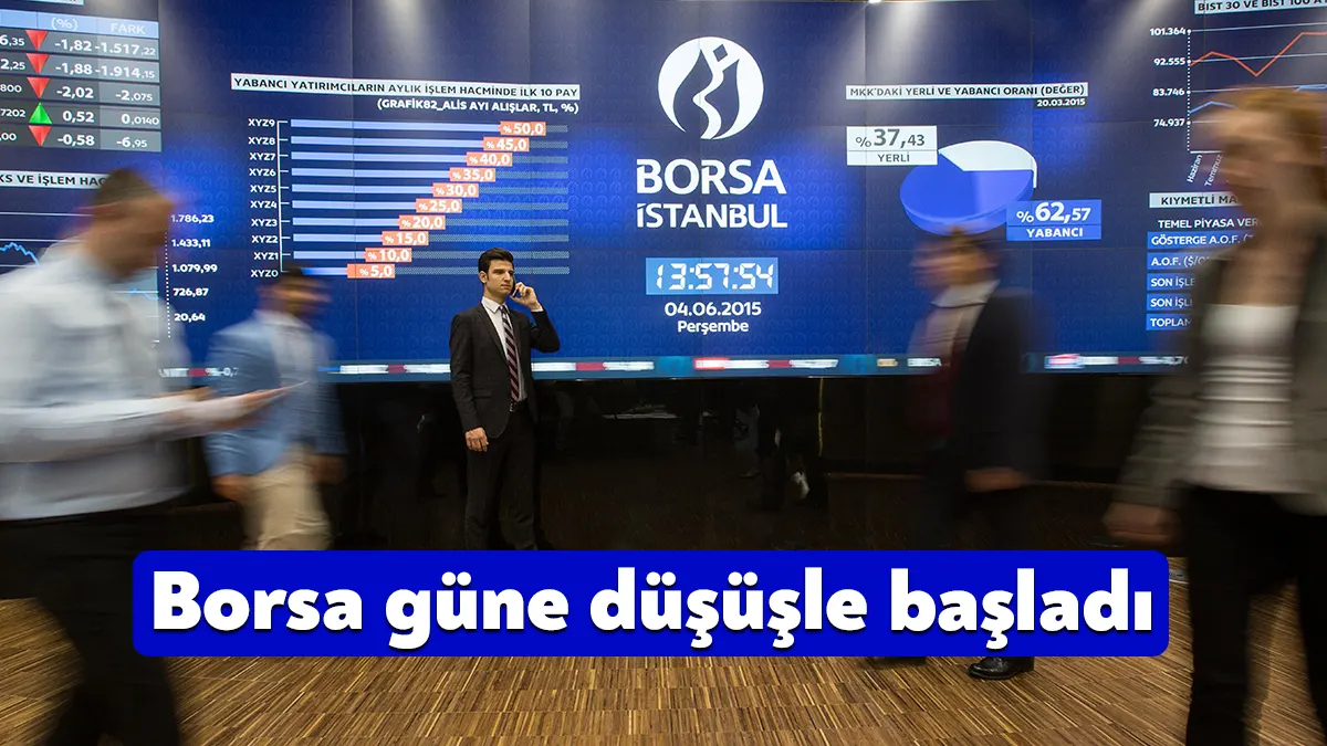 Borsa, güne yüzde 0,34'lük düşüşle başladı.