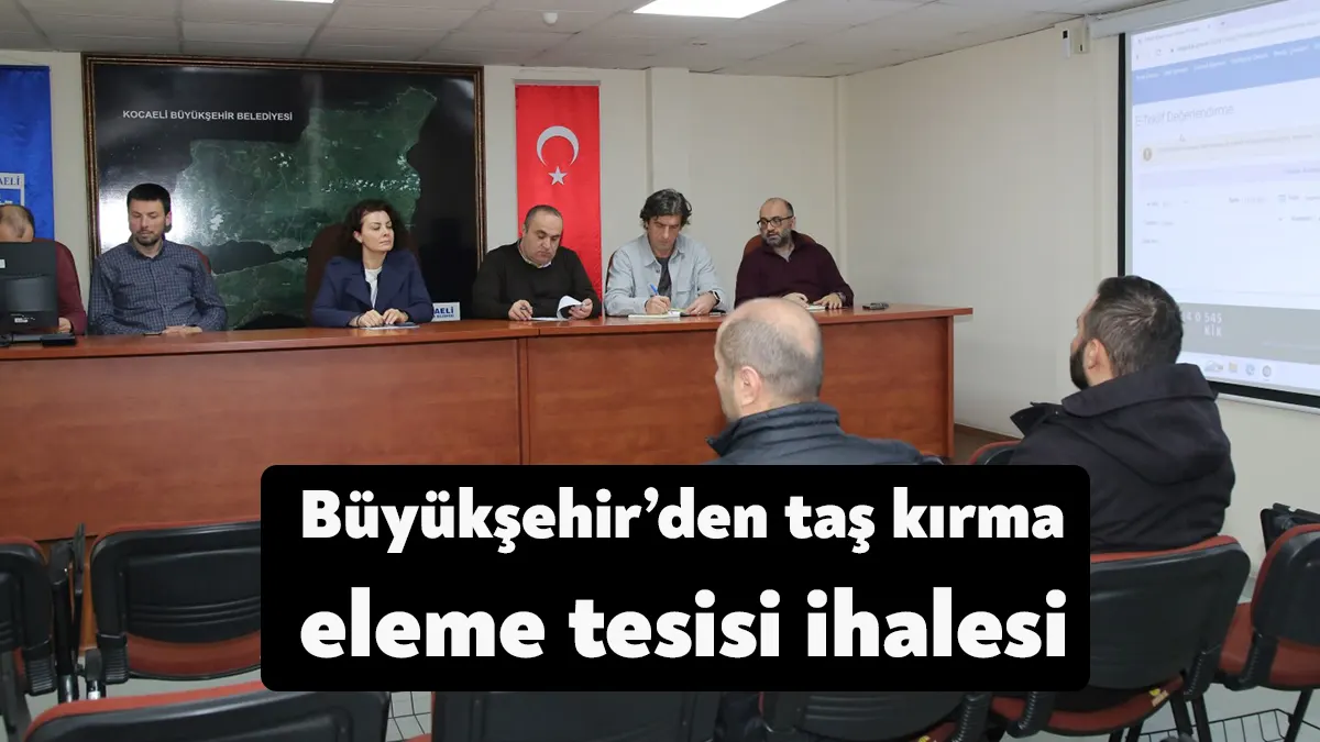 Kocaeli Büyükşehir Belediyesi asfalt şantiyesinde kullanılmak üzere taş kırma ve