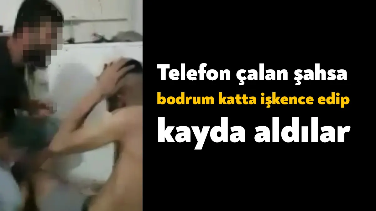 Kocaeli'nin Darıca ilçesinde yabancı uyruklu şahsın, telefon çaldığı iddiasıyla bodrum