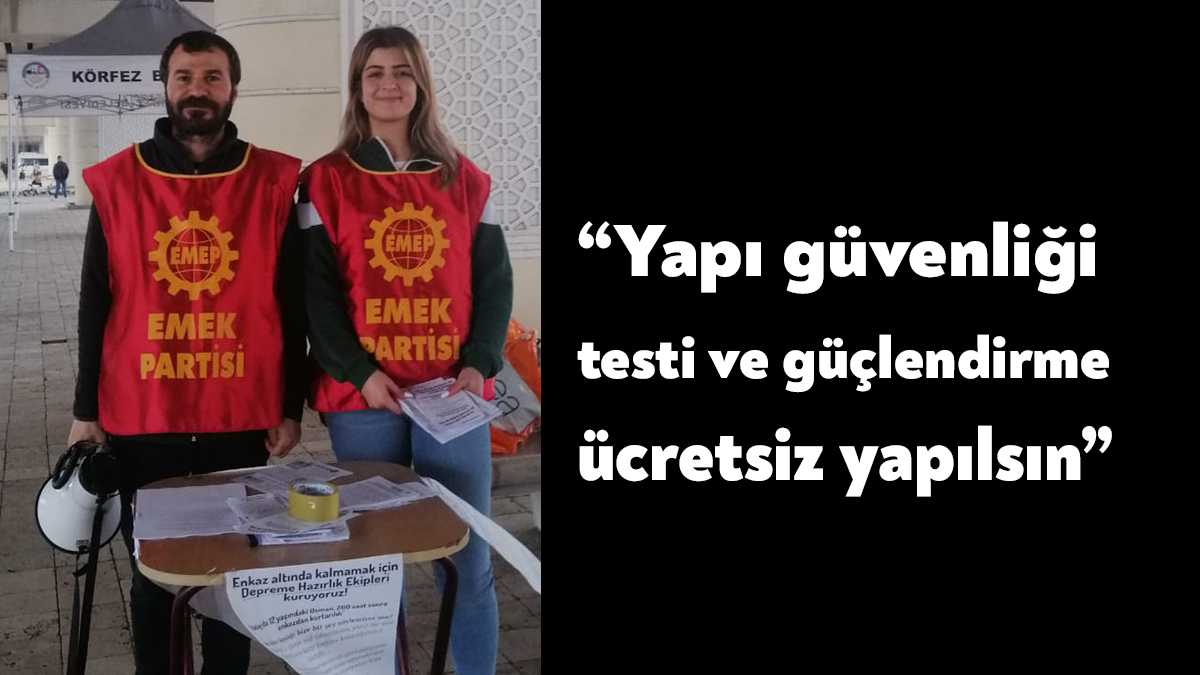 EMEP Kocaeli İl Örgütü tarafından yapılan yazılı açıklamada tüm ilçelerde