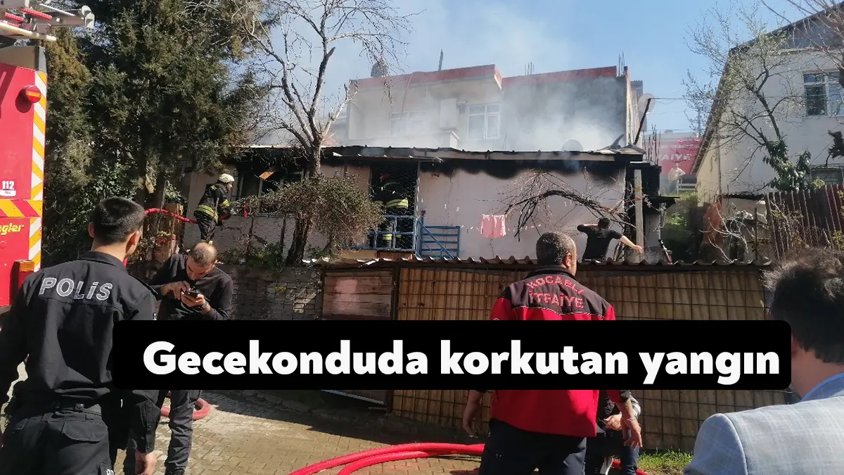Kocaeli'nin Gebze ilçesinde gecekonduda çıkan yangın sebebiyle ev kullanılamaz hale