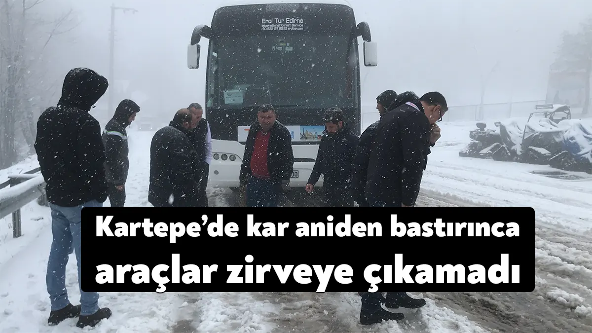 Kocaeli’nin Kartepe ilçesinde zirveye çıkıp karın tadını yaşamak isteyen vatandaşlar,