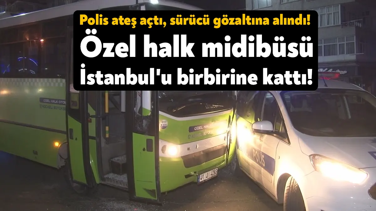 Pendik D-100 Kara Yolu'nda seyir halinde olan Kocaeli Büyükşehir Belediyesi