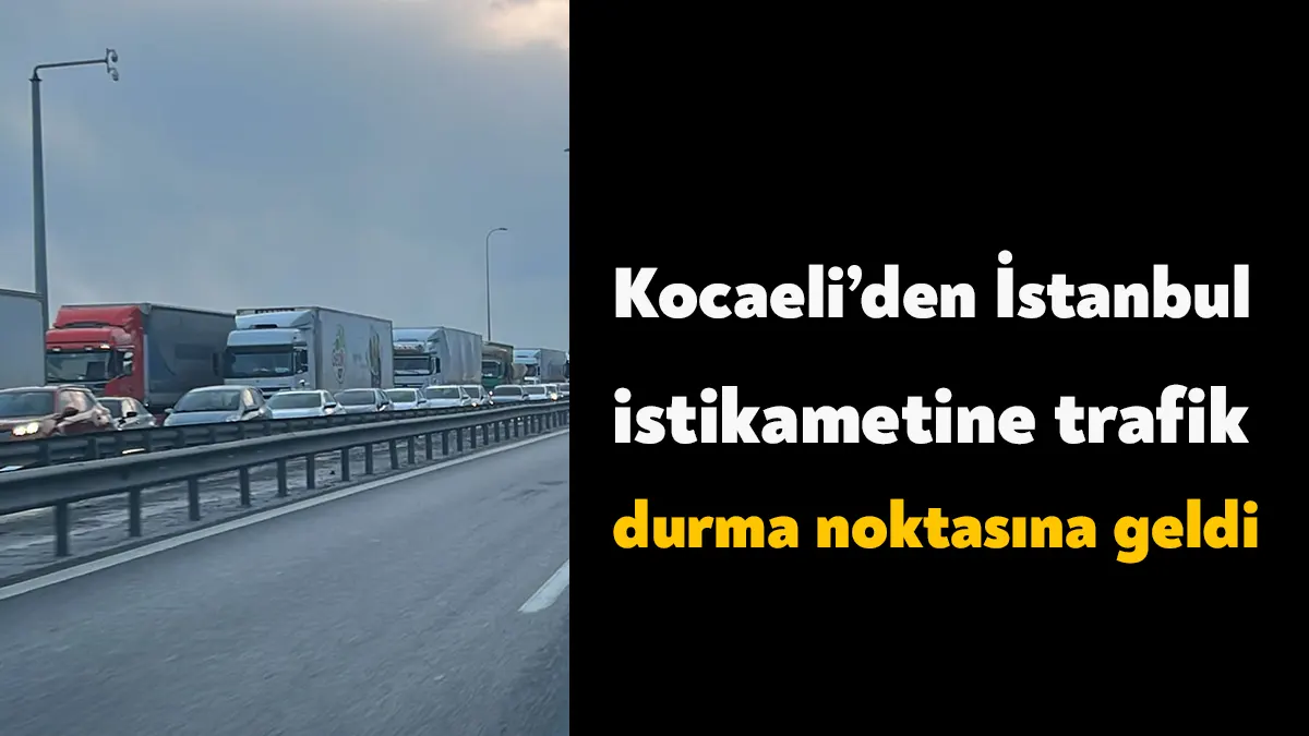 Kocaeli’nin Körfez ilçesinden Gebze yönüne trafik durma noktasına geldi.