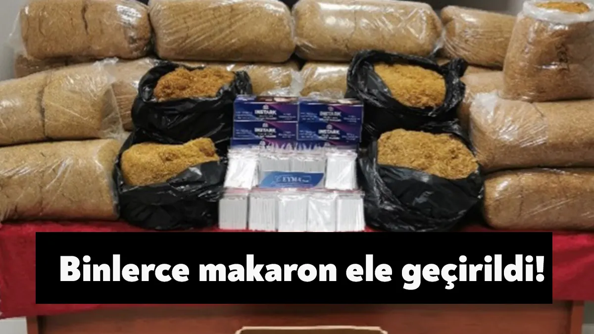 Kocaeli İl Jandarma Komutanlığı tarafından yapılan operasyonda binlerce makaron ele