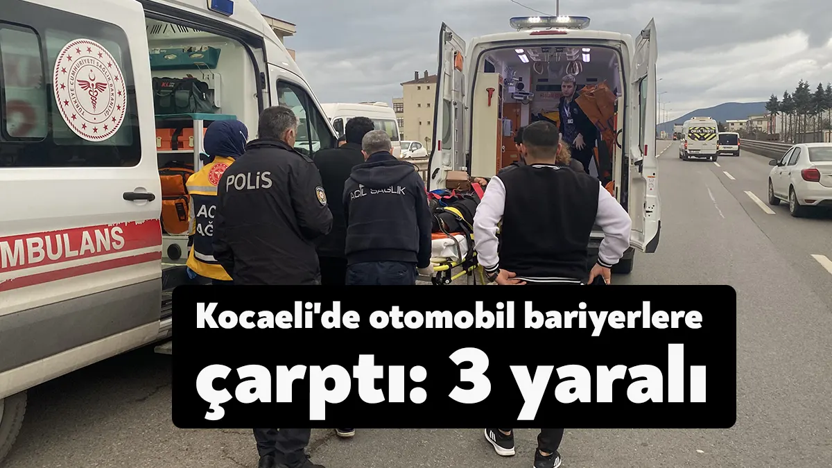 Kocaeli’nin Körfez ilçesinde sürücüsünün direksiyon hakimiyetini kaybettiği otomobil, yol kenarındaki
