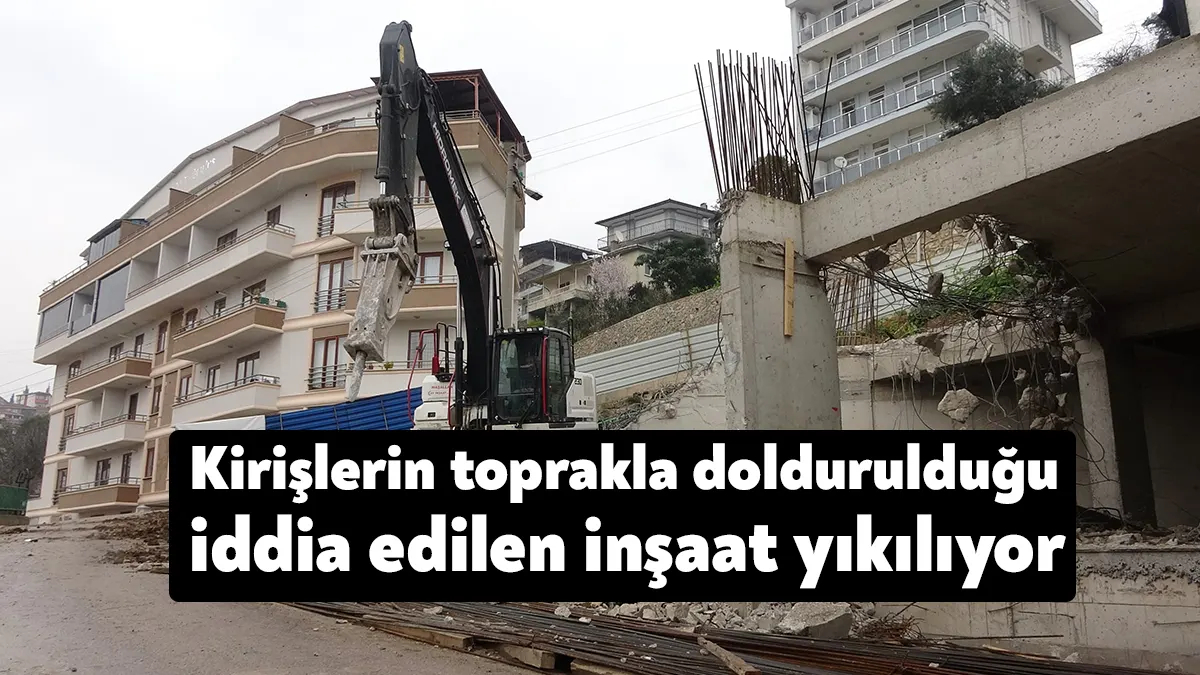 Kocaeli'de inşaat temelindeki kirişlerin toprakla doldurulduğu iddia edilen 23 daireli